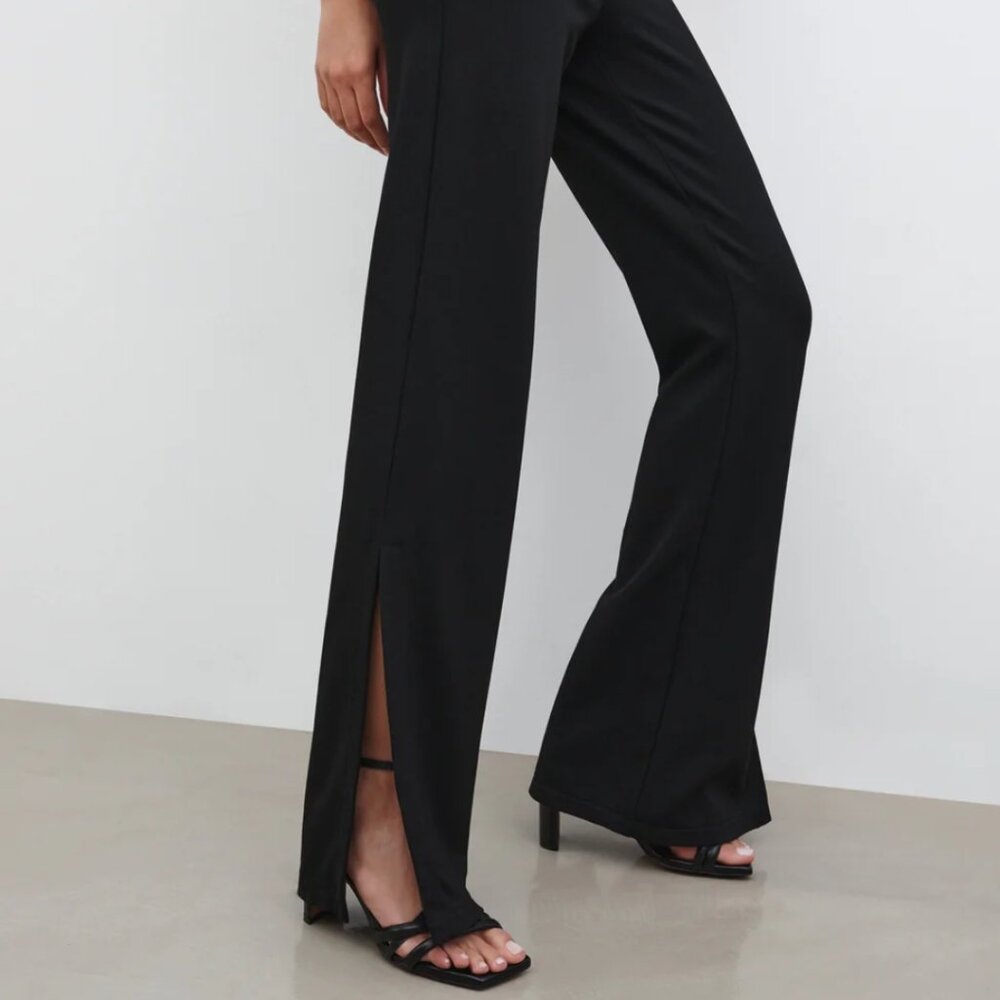 Marcella pearson split leg black pants large